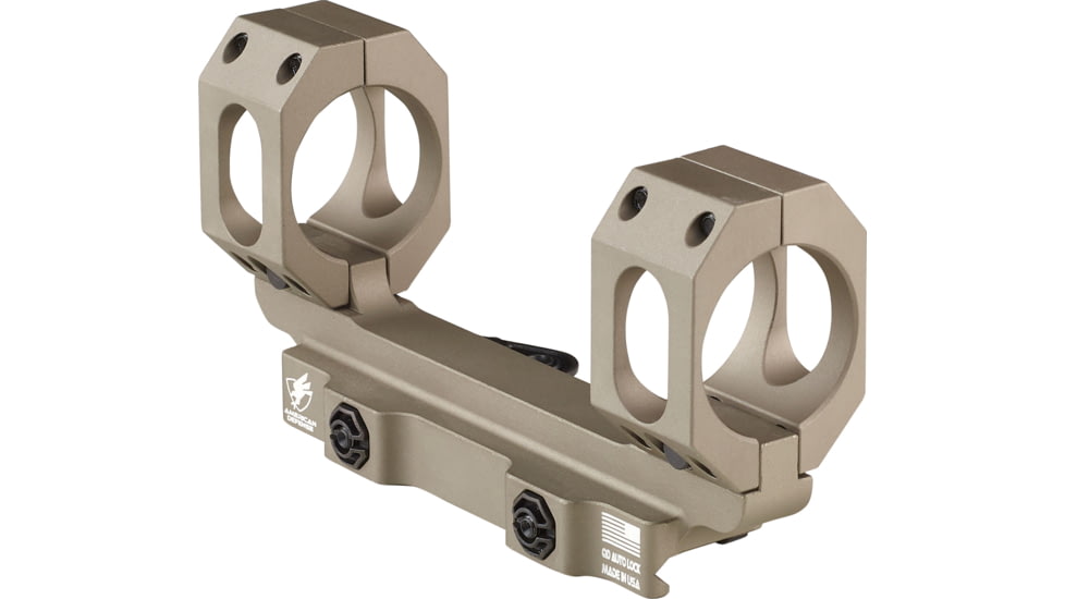 American Defense Manufacturing Dual Ring Scope Mount Straight Up, Spaced Wide to Fit Larger Scoped Like SCHMIDT &amp; BENDER, 34mm Rings, Flat Dark Earth, AD-RECON-SW 34 STD FDE-TL