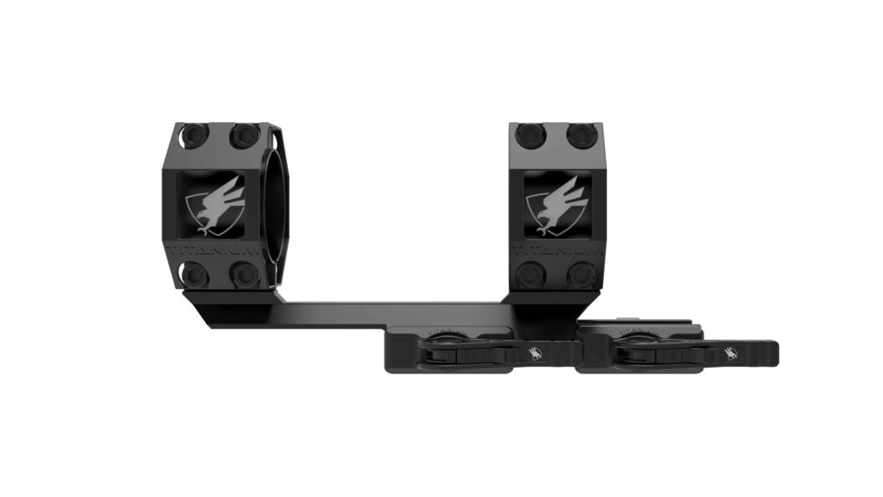 American Defense Manufacturing Dual Ring Scope Mount w/ 2in Offset, Full Titanium, Black, AD-RECON-30-Ti