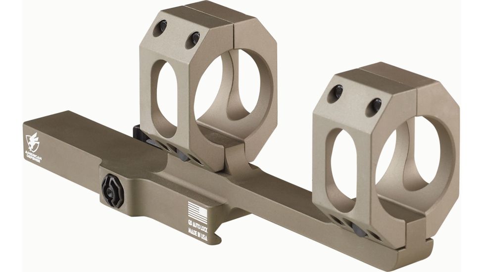 American Defense Manufacturing Dual Ring Scope Mount w/ a 3in Offset, Single QD Lever, 32mm Rings, Flat Dark Earth, AD-SCOUT-X 32 STD FDE-TL