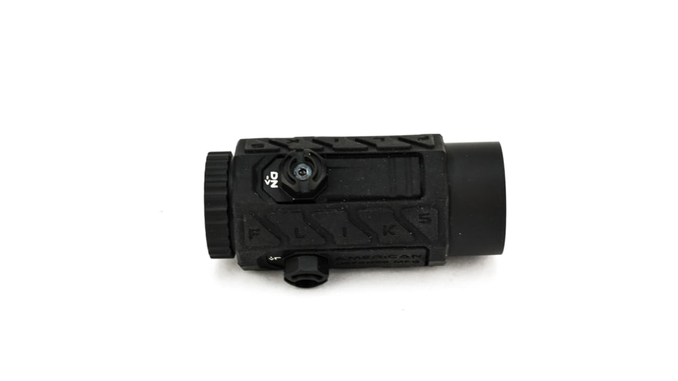 American Defense Manufacturing Flik5 Fixed Power 5X Magnifier w/ ADM Transition Mount and Titanium Lever, Black, Medium, FLIK-5X, EDEMO1