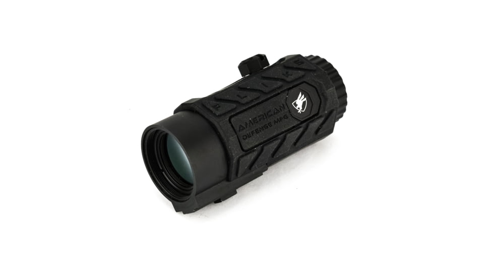 American Defense Manufacturing Flik5 Fixed Power 5X Magnifier w/ ADM Transition Mount and Titanium Lever, Black, Medium, FLIK-5X, EDEMO1