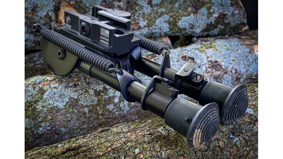 American Defense Manufacturing Harris QD Bipod Mount, Improved, Standard Legacy Lever, Black, AD-BP-SBRM-STD