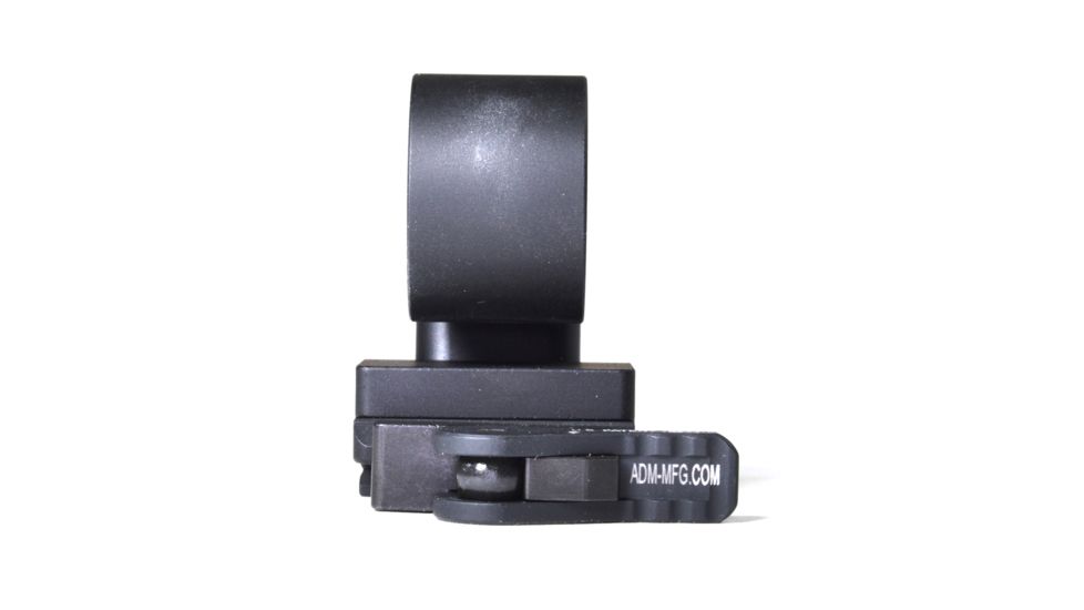 American Defense Manufacturing Magnifier Swing Off Mount - Absolute, w/Hinge Release Ring, Standard Lever, Black, AD-SM-02-HR STD