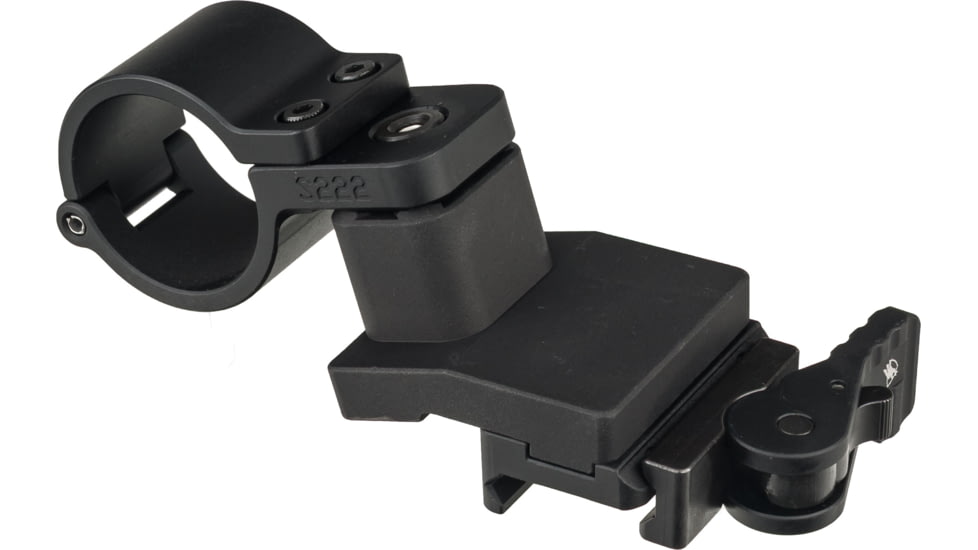 American Defense Manufacturing Magnifier Swing Off Mount - Lower 1/3rd, w/Hinge Release Ring, Tactical Lever, Gray, AD-SM-01-HR TAC R