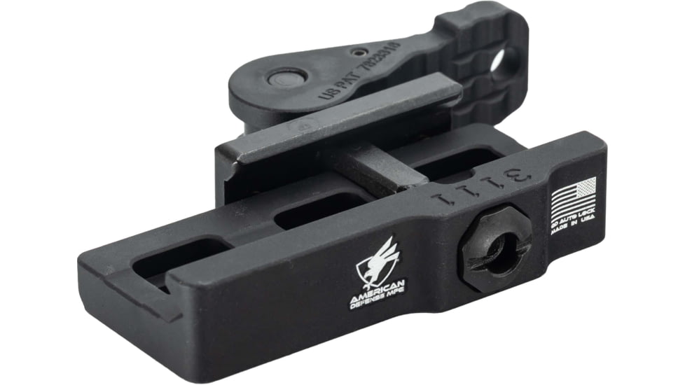 American Defense Manufacturing MLOK Bipod QD Mount, Tactical Legacy Lever, Black, AD-MLOK-BP-TAC