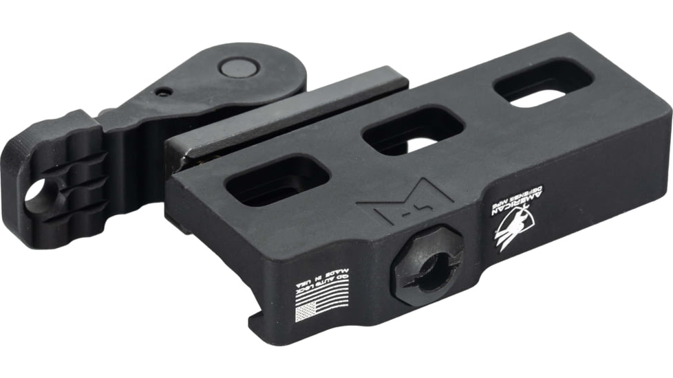 American Defense Manufacturing MLOK Bipod QD Mount, Tactical Legacy Lever, Black, AD-MLOK-BP-TAC