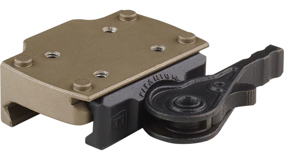 American Defense Manufacturing Leupold Deltapoint Pro Red Dot Sight Mounts, Titanium Lever, Flat Dark Earth, AD-TR STD FDE-TL