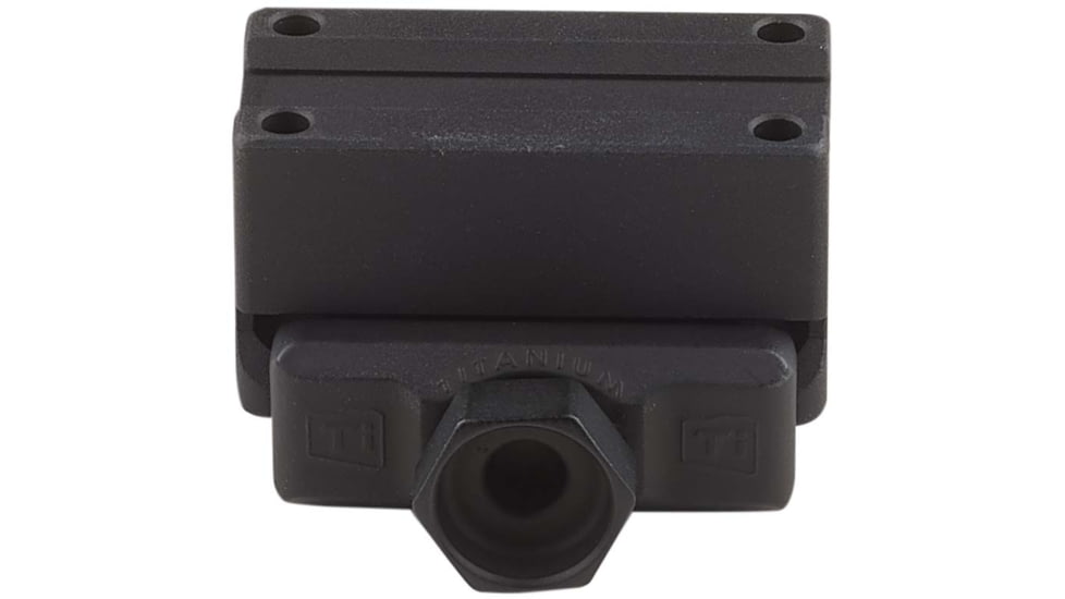 American Defense Manufacturing One Piece Mount Co-Witness for the Trijicon MRO w/ 1/2in Titanium GI Bolt, Black, Small, AD-MRO-10-TGIB
