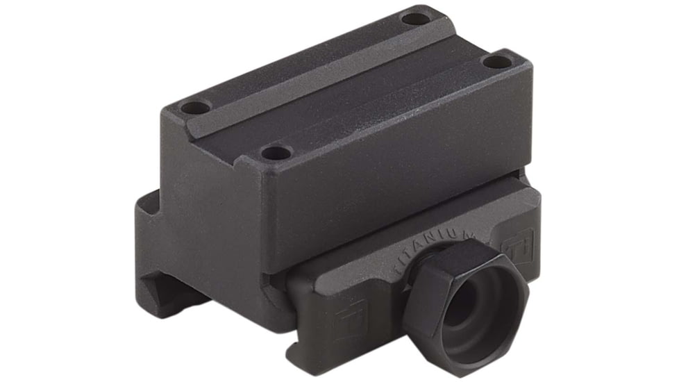 American Defense Manufacturing One Piece Mount Co-Witness for the Trijicon MRO w/ 1/2in Titanium GI Bolt, Black, Small, AD-MRO-10-TGIB