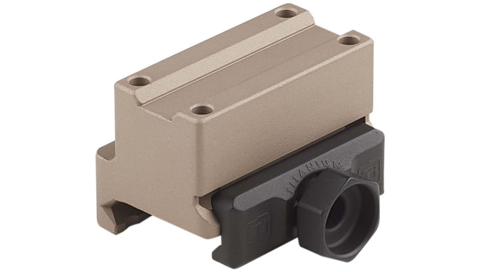 American Defense Manufacturing One Piece Mount Co-Witness for the Trijicon MRO w/ 1/2in Titanium GI Bolt, Flat Dark Earth, Small, AD-MRO-10-FDE-TGIB