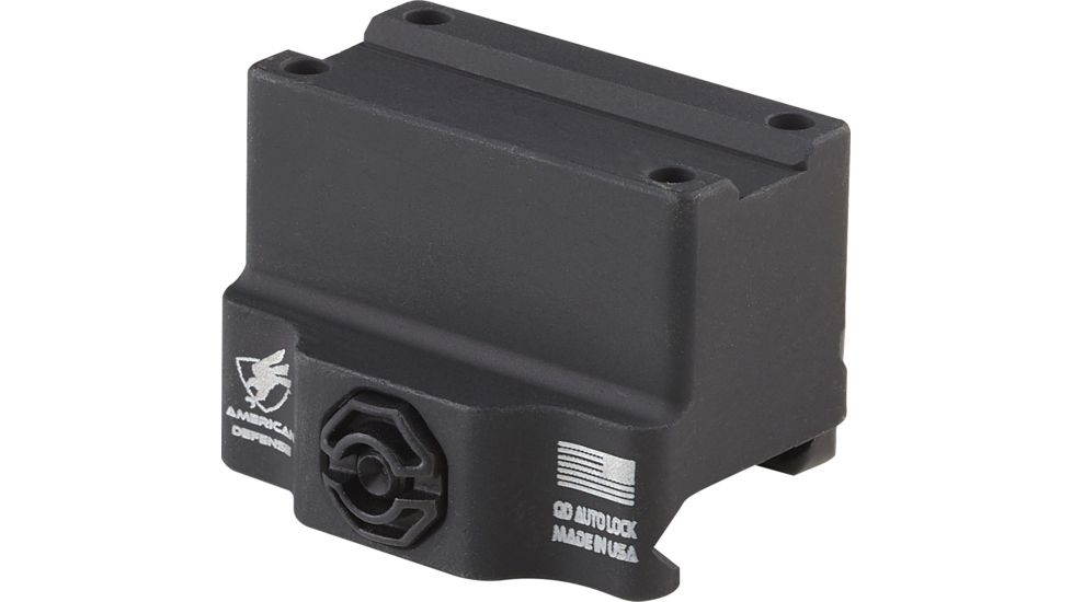 American Defense Manufacturing One Piece Trijicon MRO Mount at Lower 1/3rd SOCOM Height, Black, AD-MRO-11 STD-TL