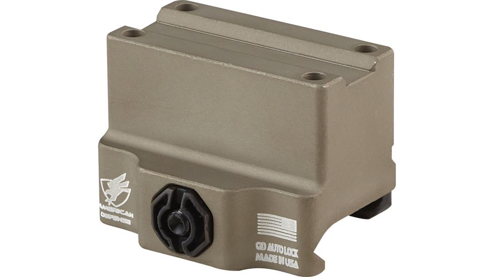 American Defense Manufacturing One Piece Trijicon MRO Mount at Lower 1/3rd SOCOM Height, Flat Dark Earth, AD-MRO-11 STD FDE-TL