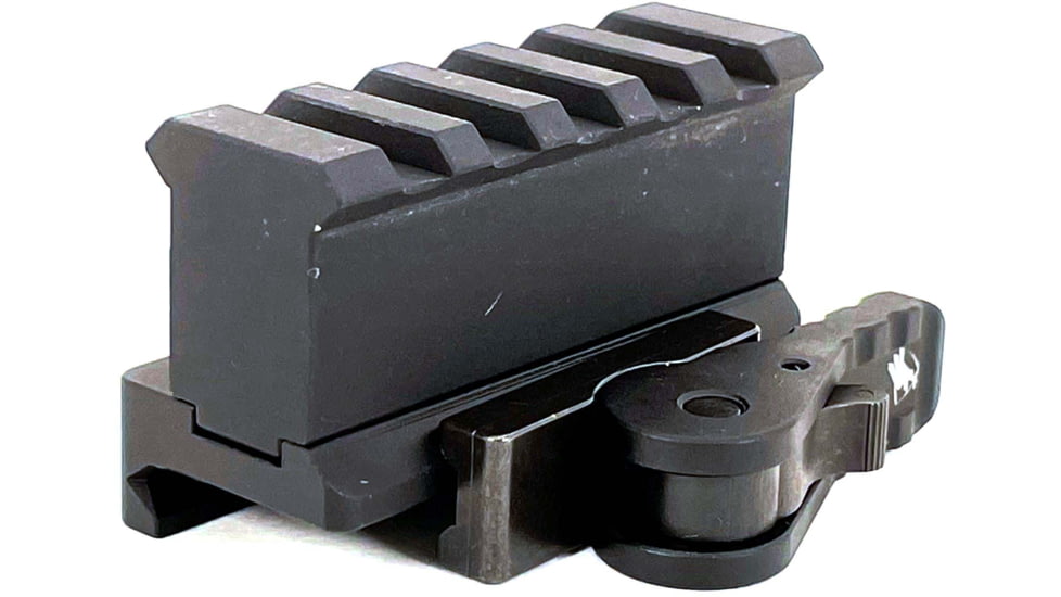 American Defense Manufacturing Picatinny Riser Mount, 5LUG Rail Slots, .875 in Mount Height, Standard Legacy Lever, Black, AD-170-VPG-TALL-5LUG-STD