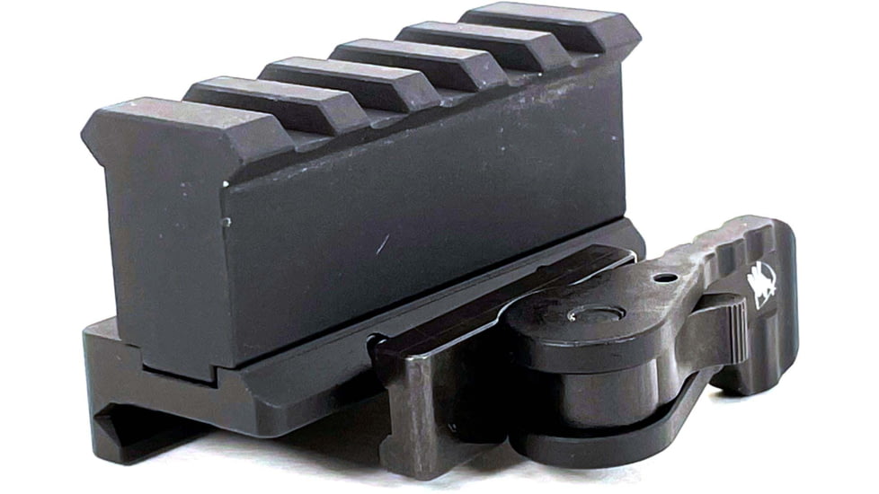 American Defense Manufacturing Picatinny Riser Mount, 5LUG Rail Slots, .875 in Mount Height, Tactical Legacy Lever, Black, AD-170-VPG-TALL-5LUG-TAC