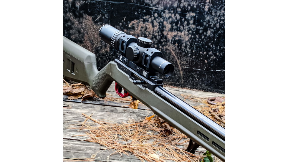 American Defense Manufacturing Recon Dual Non-QD Vertical Split Rings Rifle Scope Mount, 30mm, Black, AD-RECON-SL-30-GIS