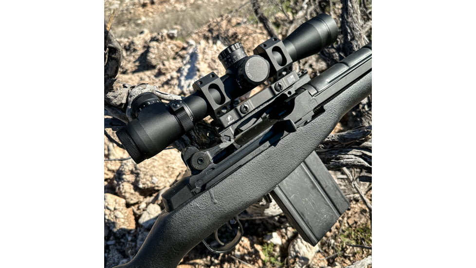 American Defense Manufacturing Recon Dual Non-QD Vertical Split Rings Rifle Scope Mount, 30mm, Black, AD-RECON-SL-30-GIS