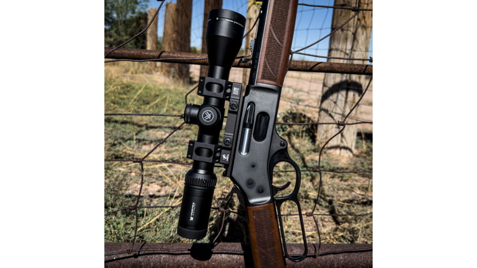 American Defense Manufacturing Recon Dual Non-QD Vertical Split Rings Rifle Scope Mount, 30mm, Black, AD-RECON-SL-30-GIS