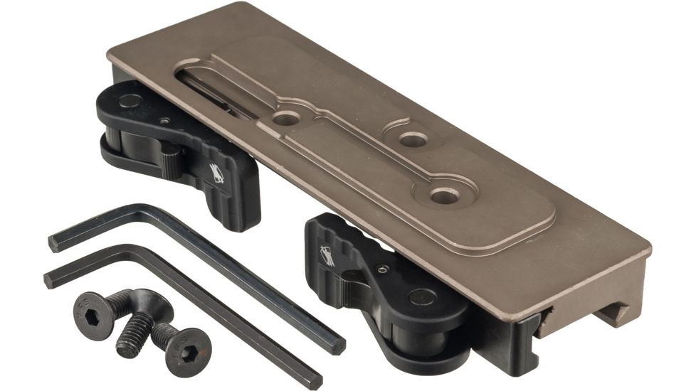 USED American Defense Manufacturing Trijicon Reflex Mount, Tactical Lever, Flat Dark Earth, AD-15-R-FDE-TAC, EDEMO1