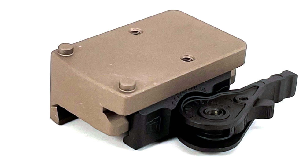 American Defense Manufacturing Trijicon RMR Lightweight QD Mount, Titanium Lever, Low Height, Flat Dark Earth, AD-RMR-LW-L-FDE-TL