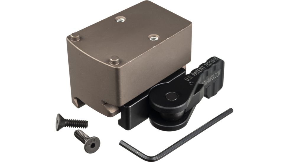 American Defense Manufacturing Trijicon RMR Mount SOCOM Height, Tactical Lever, Flat Dark Earth, AD-RMR-SOCOM TAC R FDE