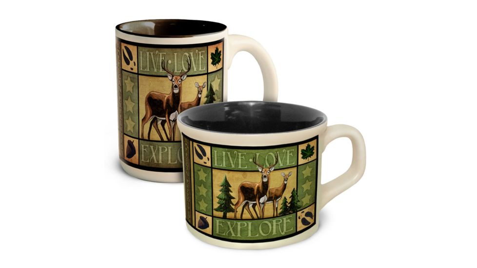 American Expedition Lodge Coffee and Soup Mug Set, Deer 4012104