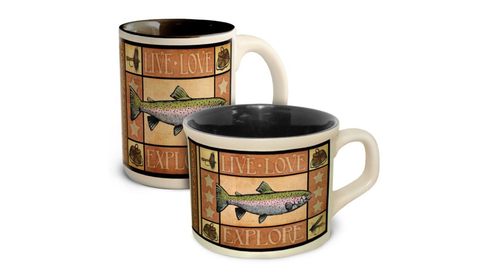 American Expedition Lodge Coffee and Soup Mug Set, Trout 4012106