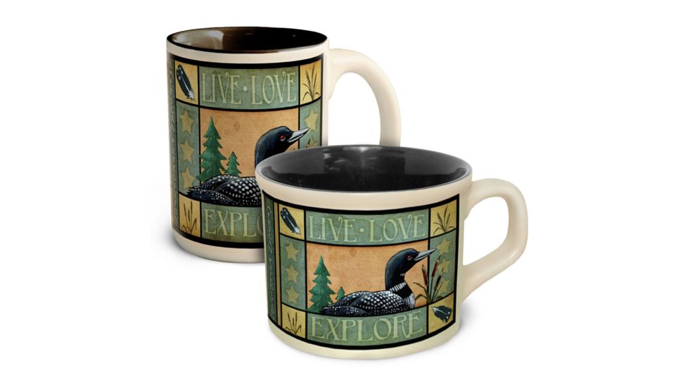 American Expedition Lodge Coffee and Soup Mug Set, Loon 4012107