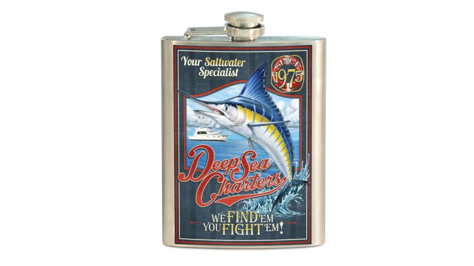 American Expedition Vintage Sign Flask, Blue Marlin 4006307