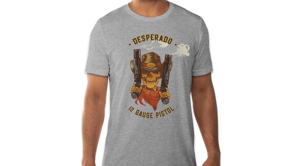 American Gun Craft Desperado Gray T-Shirt with Multi Color Print, 3XL, gpf-12302