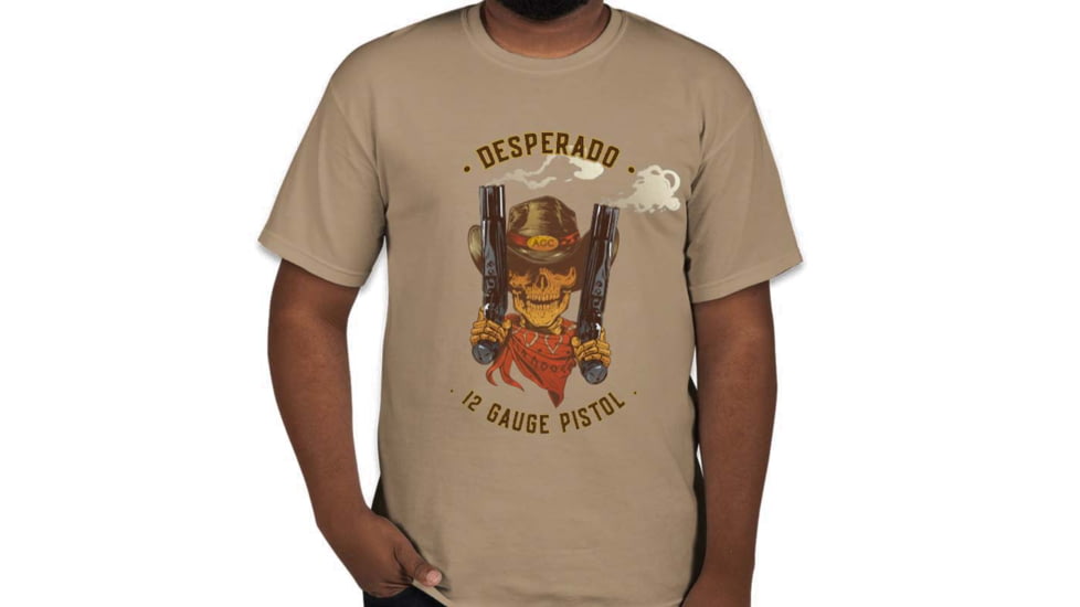 American Gun Craft Desperado Tan T-Shirt with Multi Color Print, Extra Large, gpf-12306