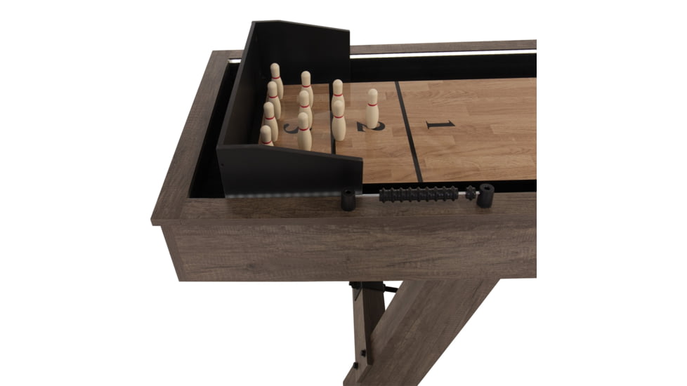 American Legend 9ft Brookdale Light Up Shuffleboard w/ Bowling, Woodgrain, AL5002W