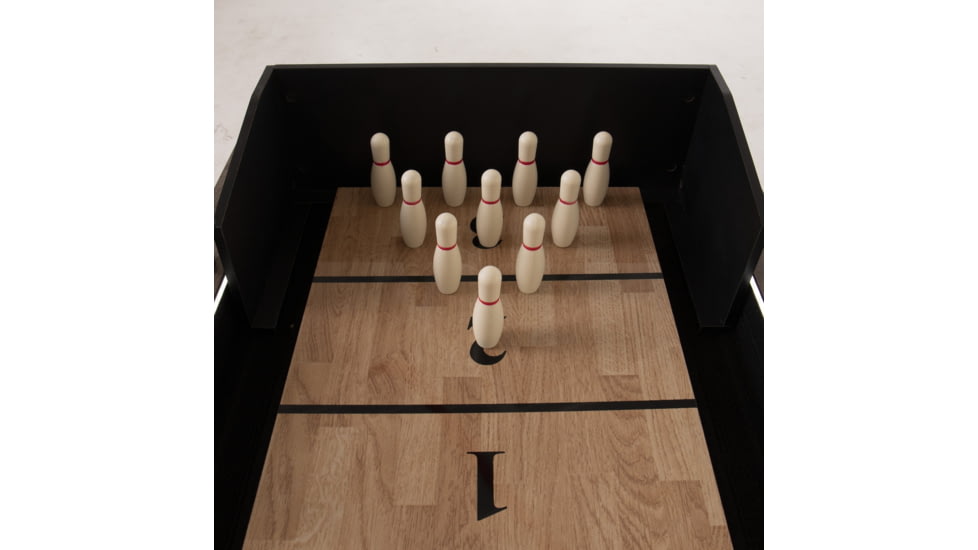 American Legend 9ft Brookdale Light Up Shuffleboard w/ Bowling, Woodgrain, AL5002W