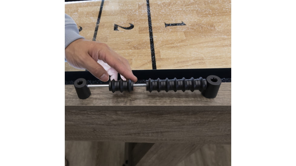 American Legend 9ft Brookdale Light Up Shuffleboard w/ Bowling, Woodgrain, AL5002W