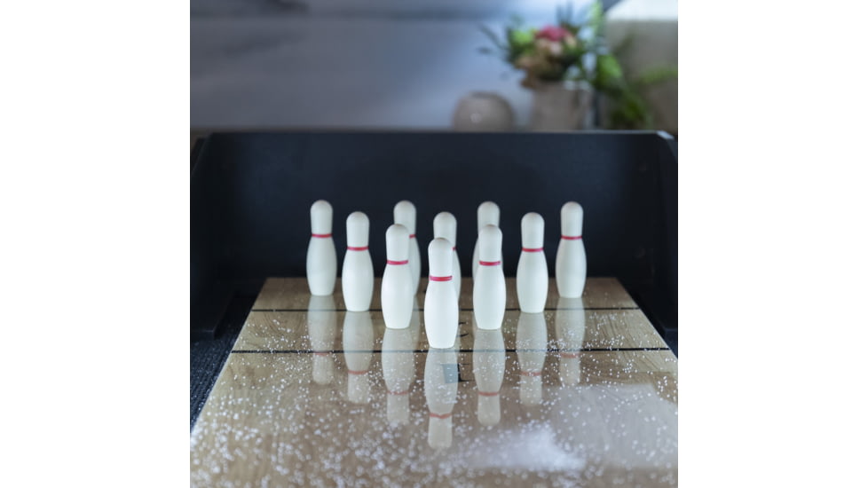 American Legend 9ft Brookdale Light Up Shuffleboard w/ Bowling, Woodgrain, AL5002W