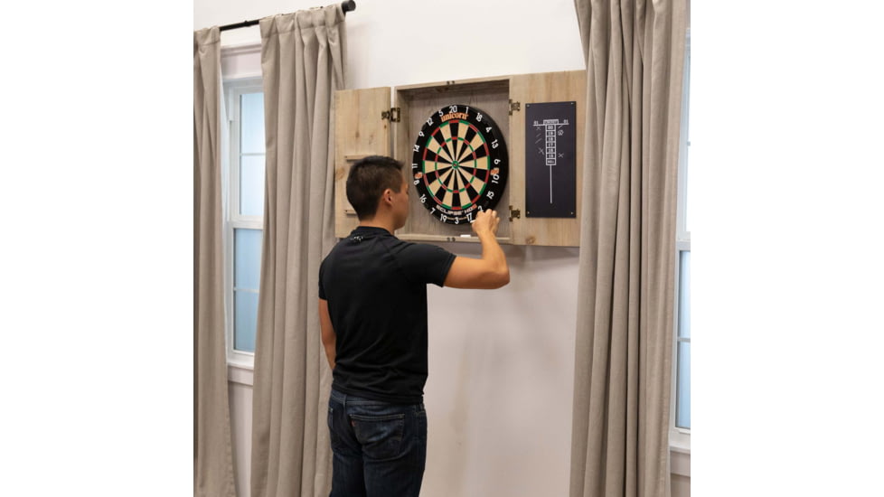 American Legend Barnwood Dartboard Cabinet, Wood grain, AL6000W