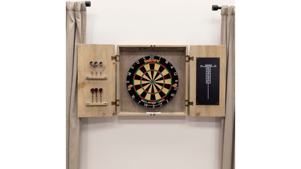 American Legend Barnwood Dartboard Cabinet, Wood grain, AL6000W