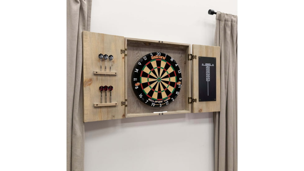 American Legend Barnwood Dartboard Cabinet, Wood grain, AL6000W