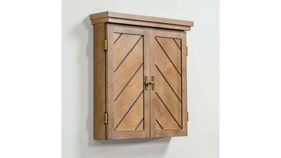 American Legend Charleston Bristle Dartboard Cabinet Set, Wood grain, D4401W