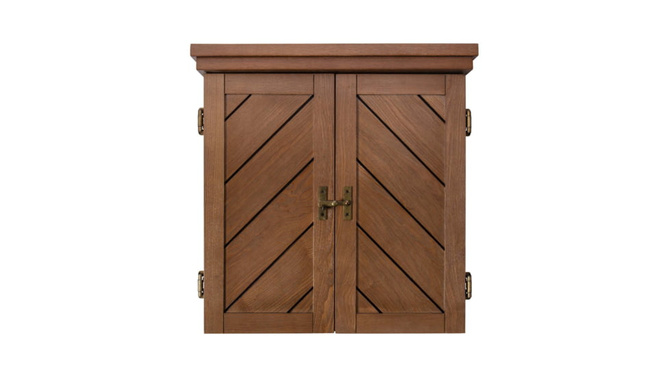 American Legend Charleston Bristle Dartboard Cabinet Set, Wood grain, D4401W