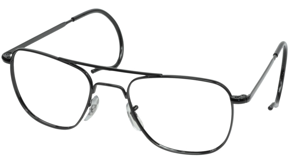 AO Flight Gear Original Pilot Series Sunglasses Frame Only, No Lens Black Frame 52mm Lens Diameter Comfort Cable Temples