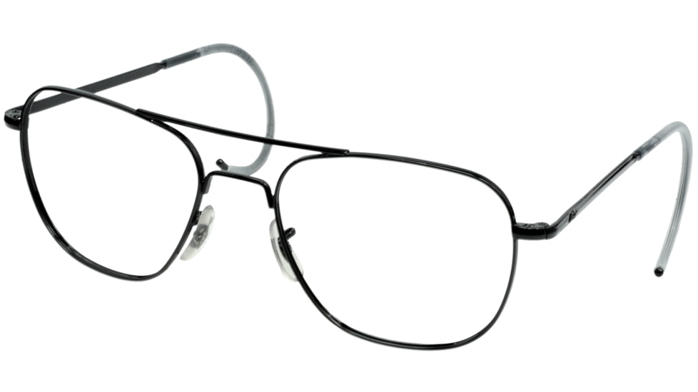 AO Flight Gear Original Pilot Series Sunglasses Frame Only, No Lens Black Frame 57mm Lens Diameter Comfort Cable Temples