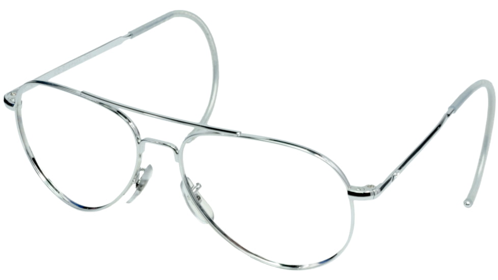 AO General Flight Gear Series Sunglasses - Frame Only, No Lens Silver Frame 52mm Lens Diameter Comfort Cable Temples