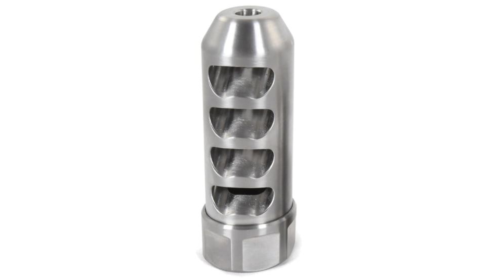 American Precision Arms Fat Bastard Self Timing Gen 2 Muzzle Brake, .338 or Smaller, 5/8x24, Stainless, G2F5838S
