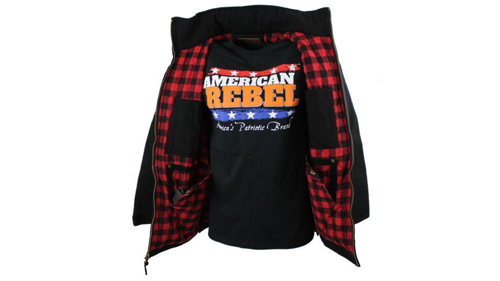 American Rebel Hoodless Cartwright Coat - Mens, Black, Extra Large, CJ-2001-BK-HL-266-XL