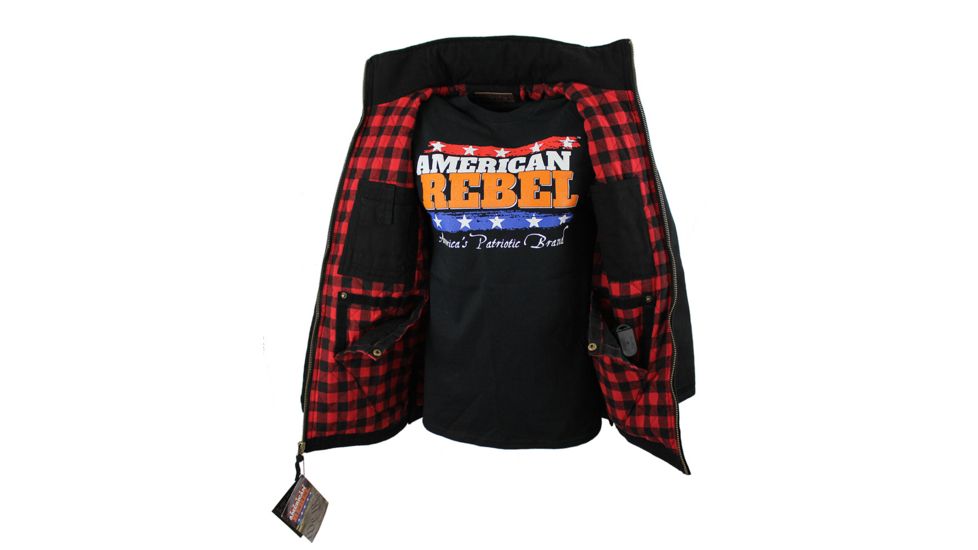 American Rebel Hoodless Cartwright Coat - Mens, Black, Extra Large, CJ-2001-BK-HL-266-XL