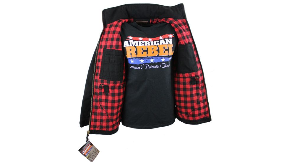 American Rebel Hoodless Cartwright Coat - Mens, Black, Extra Large, CJ-2001-BK-HL-266-XL