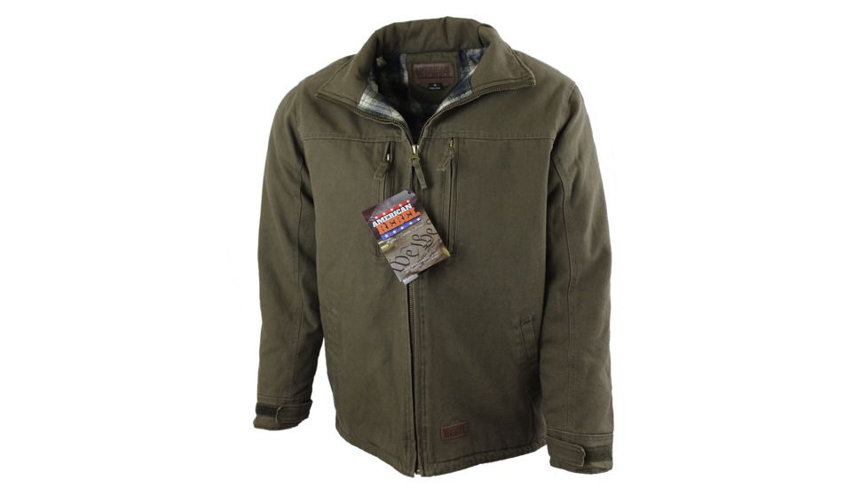 American Rebel Hoodless Cartwright Coat - Mens, Olive Green, Triple Extra Large, CJ-2001-OG-HL-274-3X