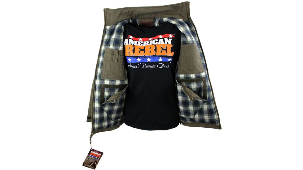 American Rebel Hoodless Cartwright Coat - Mens, Olive Green, Triple Extra Large, CJ-2001-OG-HL-274-3X
