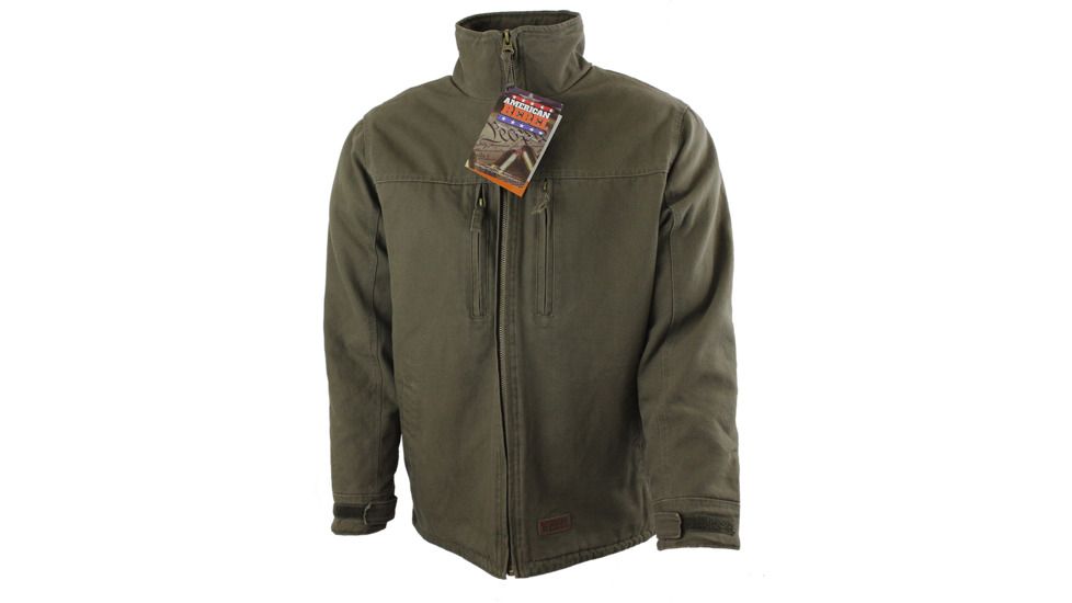 American Rebel Hoodless Cartwright Coat - Mens, Olive Green, Triple Extra Large, CJ-2001-OG-HL-274-3X