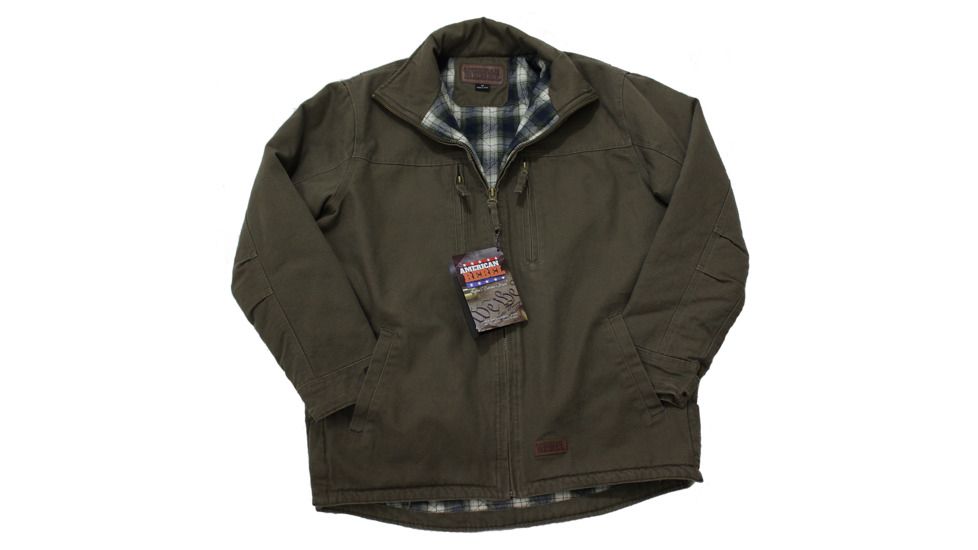 American Rebel Hoodless Cartwright Coat - Mens, Olive Green, Triple Extra Large, CJ-2001-OG-HL-274-3X